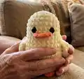 Duck No Sew Amigurumi Pattern step 1 - construction progress