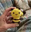 Bee No Sew Amigurumi Pattern step 1 - construction progress