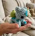 Bulbasaur Amigurumi Pattern step 1 - construction progress