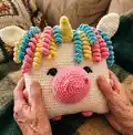 Pillow Unicorn Amigurumi Pattern step 1 - construction progress