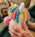 Pillow Unicorn Amigurumi Pattern step 2 - assembly progress