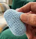 Claude the Cloud Amigurumi Pattern step 3 - details and accessories