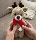 Deer Crochet Amigurumi Pattern step 4 - final assembly and finishing