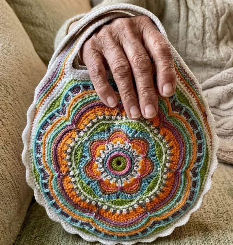 Complimentary Intermediate crochet pattern: Boho Flower Slouch Bag Pattern - Simple to follow guide