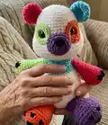 Dottie the Panda Amigurumi Pattern step 4 - final assembly and finishing