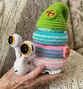 Stacking Snail Amigurumi Pattern step 4 - final assembly and finishing