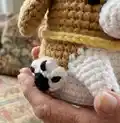 Dog Amigurumi Pattern step 2 - assembly progress