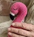 Florence the Flamingo Amigurumi Pattern step 3 - details and accessories