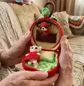 Foxes in the Apple Bag Amigurumi Pattern step 1 - construction progress