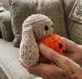 Crochet Bunny Pumpkin Amigurumi Pattern step 3 - details and accessories