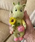 GRETTA the DRAGON Amigurumi Pattern step 1 - construction progress