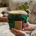 Squirrel & Hollow Log House Amigurumi Pattern step 1 - construction progress