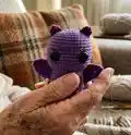 Baby Fledermaus Amigurumi Pattern step 1 - construction progress