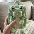 Plush Backpack Frog Amigurumi Pattern step 1 - construction progress