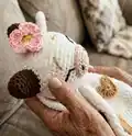 Cuddle Me Cow Amigurumi Pattern step 2 - assembly progress