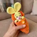 Bunny in carrot Amigurumi Pattern step 4 - final assembly and finishing
