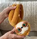 Samantha the Sloth Amigurumi Pattern step 1 - construction progress