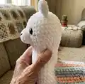 Layla the Llama Amigurumi Pattern step 2 - assembly progress