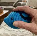Blue Tang Fish Amigurumi Pattern step 2 - assembly progress