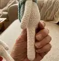 Straight Bunny Amigurumi Pattern step 2 - assembly progress