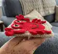 Crab Granny Square Crochet Pattern step 2 - assembly progress
