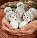 Snowman Friends Amigurumi Pattern step 1 - construction progress
