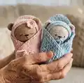 Baby Bears Amigurumi Pattern step 1 - construction progress