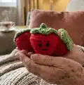 Stanley the Strawberry Amigurumi Pattern step 1 - construction progress