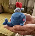 Cupid Whale Amigurumi Pattern step 3 - details and accessories