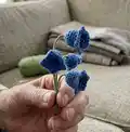 Crochet Bluebell Pattern step 3 - details and accessories