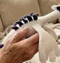 Lugia Plushie Amigurumi Pattern step 2 - assembly progress