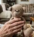 Little Teddy Bear Amigurumi Pattern step 1 - construction progress