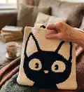 Black Cat Bag Pattern step 1 - construction progress