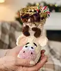 Crazy deer Amigurumi Pattern step 1 - construction progress