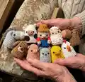 Farm Finger Puppet Amigurumi Pattern step 1 - construction progress