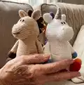Phone Stand Horse/Unicorn Amigurumi Pattern step 1 - construction progress