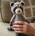 Raccoon Amigurumi Pattern step 1 - construction progress