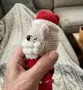 Santa Christmas Cat Amigurumi Pattern step 2 - assembly progress
