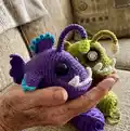 Erebus the Angler Fish Amigurumi Pattern step 1 - construction progress
