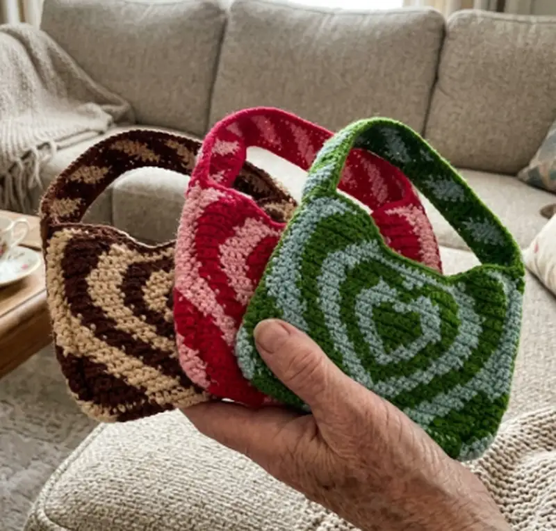 Complimentary Intermediate crochet pattern: Powerpuff Heart Shoulder Bag Crochet Pattern - Simple to follow guide