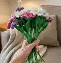 Floral Crochet Bouquet Pattern step 1 - construction progress
