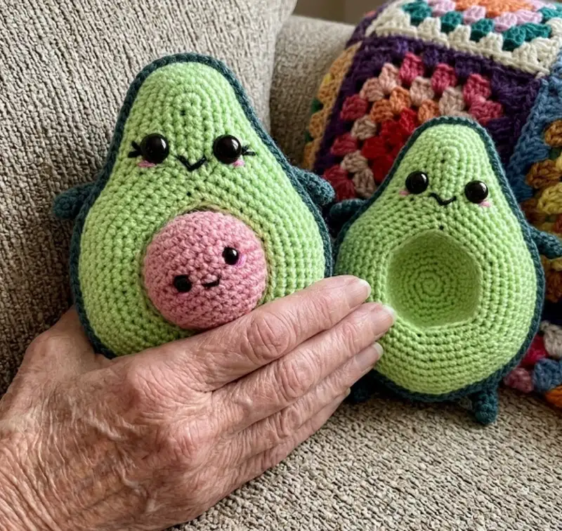 Complimentary Intermediate crochet pattern: Avocado Family Amigurumi Pattern - Simple to follow guide