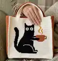 Cat with a Cup Crochet Pattern step 1 - construction progress