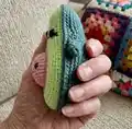 Avocado Family Amigurumi Pattern step 2 - assembly progress
