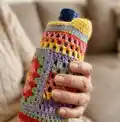 Granny Square Pocket Bottle Holder Pattern step 3 - details and accessories