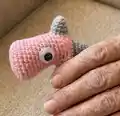 Dino's Family Amigurumi Pattern step 2 - assembly progress