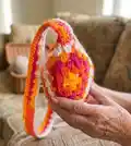Crochet Granny Cross-Body Bag Pattern step 2 - assembly progress