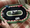 Race Track Mat Pattern step 1 - construction progress