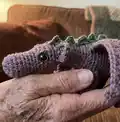 Fierce Little Dragon Amigurumi Pattern step 2 - assembly progress