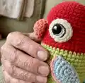 Lovebird and Parrot Amigurumi Pattern step 2 - assembly progress